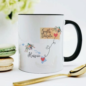 Hawaii South Dakota Mug / South Dakota Hawaii Gift / Hawaii to South Dakota Coffee Mug / Hawaii South Dakota Cup / Penpal Gift