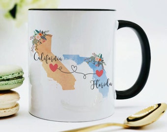 California Florida Mug / Florida California Mug / California to Florida Gift / Florida to California Gift / 11 or 15 oz