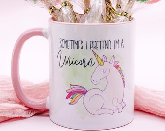Pretty Unicorn Mug / Pink Unicorn Mug / Unicorn Coffee Mug / Unicorn Coffee Cup / Cute Unicorn Gift / Personalized Unicorn Gift