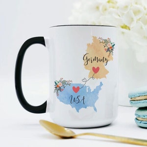 USA Germany Mug / Germany USA Mug / United States Germany Exchange Student Gifts / German Au Pair Gift / USA Coffee Mug / Military Gift