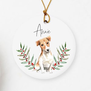 Jack Russell Ornament Personalized / Jack Russell Terrier Personalized Dog Ornament / Jack Russell Christmas Ornament