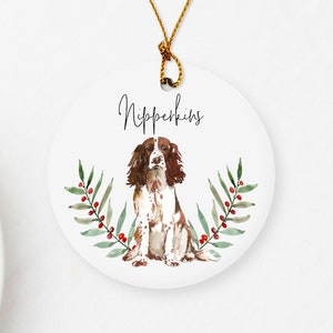 Springer Spaniel Ornament Personalized / Spaniel Ornament / Personalized Dog Ornament / Dog Memorial Gift / Dog Lover Gift