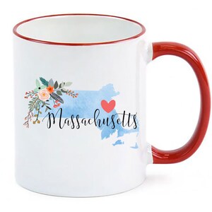 Massachusetts Mug / Personalized Massachusetts Gift / Massachusetts Cup / Massachusetts Souvenir / Moving to Massachusetts