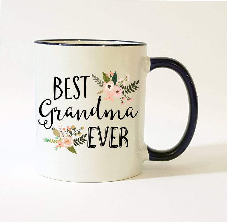 Best Grandma Ever Mug / Grandma Mug / Grandma Coffee Mug / Pretty Grandma Gift / Gift for Grandma / Floral Grandma Mug / Mother's Day Gift image 1