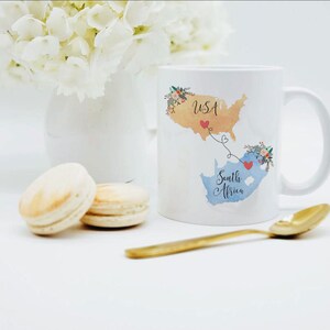 USA South Africa Mug / South Africa USA Mug / South African Exchange Student Gift / South Africa Coffee Mug image 2