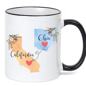 California Ohio Mug / Ohio Hostess Gift / Ohio to California Gift / California Best Friend Present / College Student Gift / 11 or 15 oz