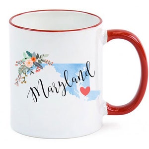 Maryland Mug / Personalized Maryland Gift / Maryland Cup / Maryland Coffee Mug / Maryland Souvenir / Moving to Maryland / Maryland Gifts image 1