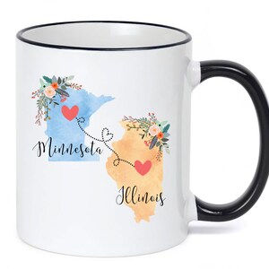 Illinois Minnesota Mug / Minnesota Illinois Mug / Illinois to Minnesota Gift / Minnesota to Illinois Gift / Moving Gifts For Neighbors