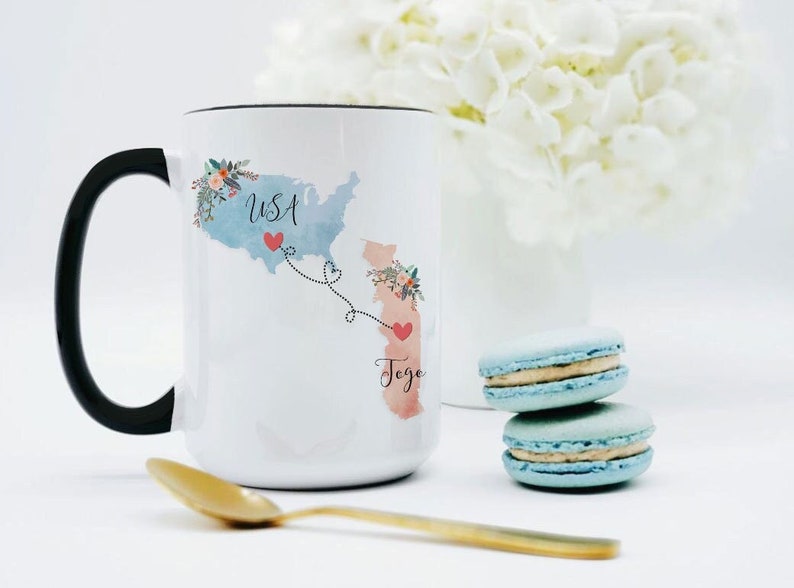 USA Togo Mug / Togo USA Mug / United States Togo Exchange Student Gifts / Togo Au Pair Gift / USA Coffee Mug / Coffee Cup image 1