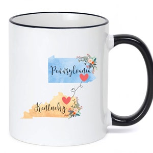 Pennsylvania Kentucky Mug / Kentucky Pennsylvania Gift / Pennsylvania to Kentucky Coffee Mug / Kentucky to Pennsylvania Cup 11 or 15 oz