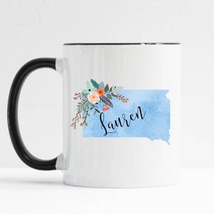 Personalized South Dakota Mug / Personalized Mug / South Dakota Gift / History Teacher Gift / Friend Gift / 11 or 15 oz / 1