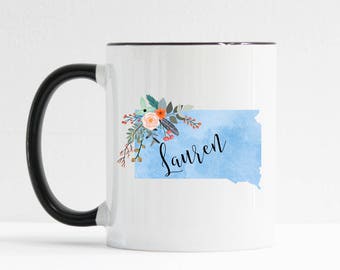 Personalized South Dakota Mug / Personalized Mug / South Dakota Gift / History Teacher Gift / Friend Gift / 11 or 15 oz / 1