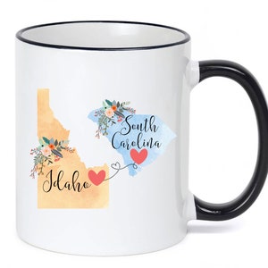 South Carolina Idaho Mug / Idaho South Carolina Mug / South Carolina to Idaho Gift / Idaho to South Carolina Coffee Cup / 11 or 15 oz