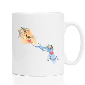 Florida Missouri Mug / Missouri Florida Mug / Florida to Missouri Gift / Missouri to Florida Gift / 11 or 15 oz