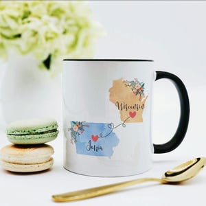 Wisconsin Iowa Mug / Iowa Wisconsin Mug / Going Away Gift / College Student Going Away / College Student Gift / Iowa Hostess Gift