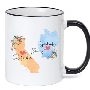 California Germany Mug / Germany California Mug / College Going Away / College Student Gift / Going Away Mug  11 or 15 oz