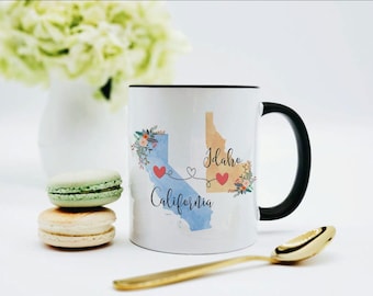 California Idaho Mug / Idaho California Mug / California to Idaho Gift / Idaho to California Coffee Cup / 11 or 15 oz