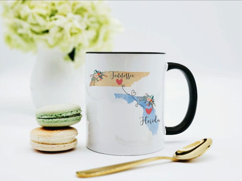 Taza Florida Tennessee / Taza Tennessee Florida / Regalo de Florida a Tennessee / Regalo de Tennessee a Florida / 11 o 15 oz imagen 1