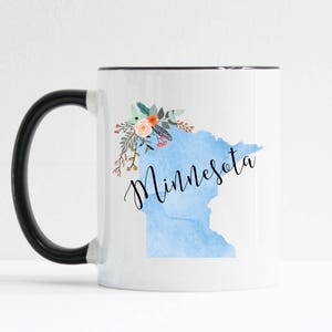 Minnesota Mug / Personalized Mug / Custom State Mug / Friend Gift / Minnesota Gift /  11 or 15 oz / Going Away Gift / Moving Gift / 1