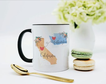 California Washington Mug / Washington California Mug / California to Washington Gift / Washington to California Cup / 11 or 15 oz