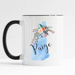 New Hampshire Mug / Personalized Mug / Custom State  / Friend Gift / New Hampshire Gift 11 or 15 oz / History Teacher Gift / Moving Gift / 1