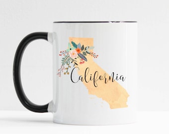 California Mug / Personalized Mug / Custom State Mug / Friend Gift / California Gift /  11 or 15 oz / 1