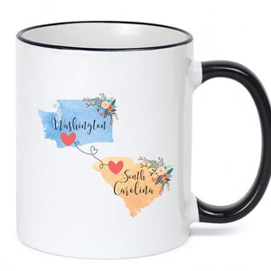 South Carolina Washington Mug / Washington South Carolina Mug / South Carolina to Washington Gift / Washington to South Carolina Gift