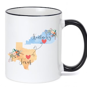 Texas Kentucky Mug / Kentucky Texas Mug / Kentucky to Texas Gift / Texas to Kentucky Gift / Coworker Going Away Gift