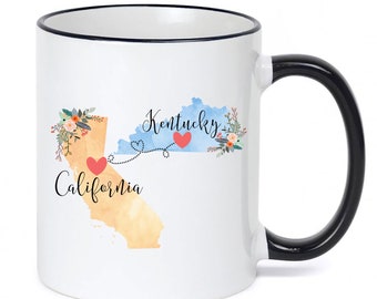 California Kentucky Mug / Kentucky California Mug / California to Kentucky Gift / Kentucky to California Gift / 11 or 15 oz