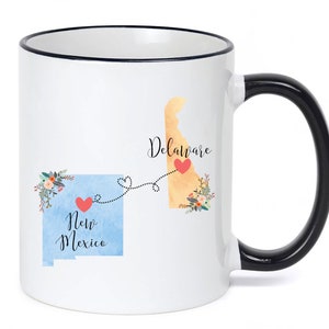New Mexico Delaware Mug / Delaware New Mexico Gift / New Mexico to Delaware Coffee Mug / Delaware to NM Cup / Hostess Gift / 11 or 15 oz