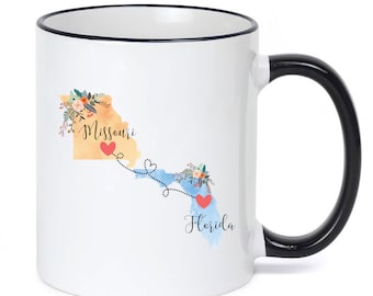 Florida Missouri Mug / Missouri Florida Mug / Florida to Missouri Gift / Missouri to Florida Gift / 11 or 15 oz