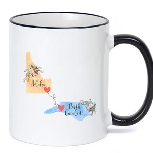 North Carolina Idaho Mug / Idaho North Carolina Mug / North Carolina to Idaho Gift / Christmas Gift for Mom