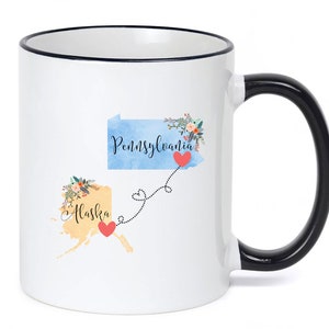 Pennsylvania Alaska Mug / Alaska Pennsylvania Mug / Pennsylvania to Alaska Gift / Alaska to Pennsylvania Cup 11 or 15 oz