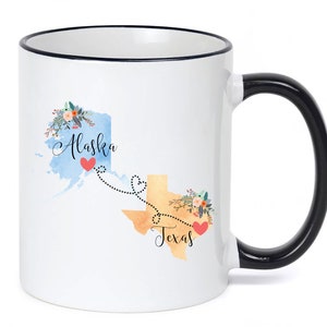 Alaska Texas Mug / Texas Alaska Mug / Alaska to Texas Gift / Texas to Alaska Gift / 11 or 15 oz