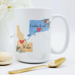 Idaho Connecticut Mug / Connecticut Idaho Mug / Going Away Gift / College Student Going Away / College Student Gift / 11 or 15 oz image 2