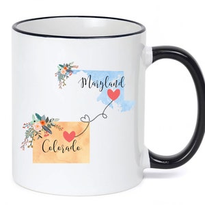 Colorado Maryland Mug / Colorado to Maryland Mug / Colorado Maryland Gift / Colorado Maryland Cup / Best Friend Gift / Mother&#39;s Day Gift