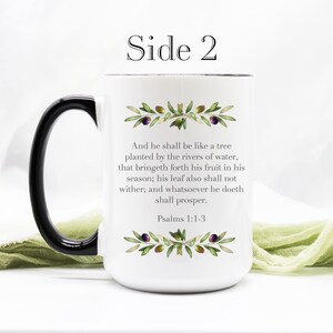 Psalms 1 Mug / Men's Scripture Mug / Bible Verse Mug / Blessed Is the Man Mug / Christian Gift for Men / Pastor Gift / Pastor Mug 画像 2