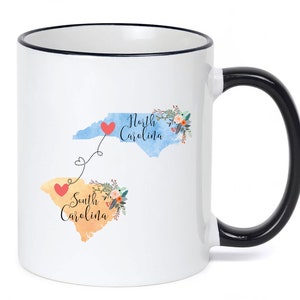 South Carolina North Carolina Mug / North Carolina South Carolina Mug / South Carolina to North Carolina Gift / Top Christmas Gift