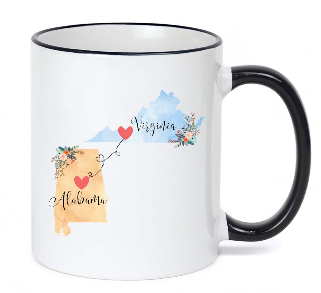 Virginia Alabama Mug / Alabama Virginia Mug / Connected States Coffee Mug /  Two State Mug / Summer Vacation Mug / 11 or 15 Oz - Etsy