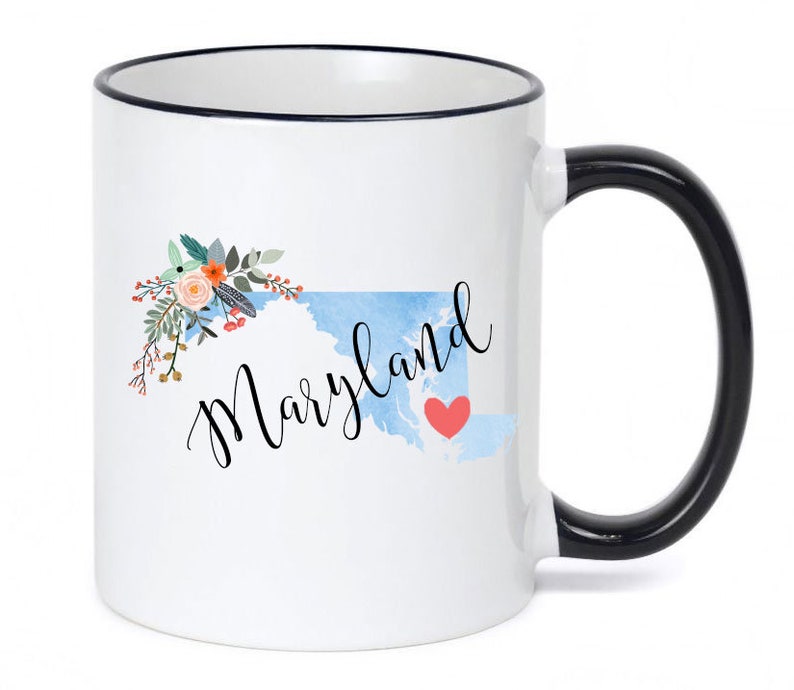 Maryland Mug / Personalized Maryland Gift / Maryland Cup / Maryland Coffee Mug / Maryland Souvenir / Moving to Maryland / Maryland Gifts image 2