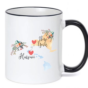 Hawaii New York Mug / New York Hawaii Mug / Hawaii to New York Gift / New York to Hawaii Gift / Great Thank You Gifts