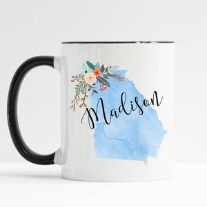 Georgia Mug / Personalized Mug / Custom State Mug / Friend Gift / Georgia Gift /  11 or 15 oz / Going Away Gift / 1