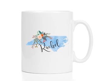 Personalized North Carolina Mug / Personalized Mug / North Carolina Gift / History Teacher Gift / Friend Gift / 11 or 15 oz / 1