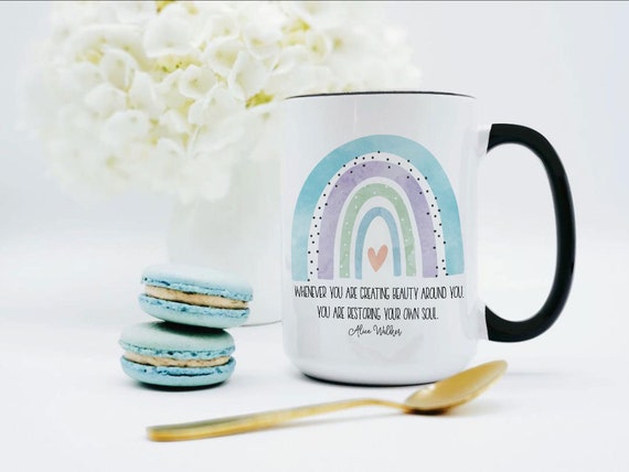 Alice Walker Quote Mug / Rainbow Coffee Mug / Interior Decorator Gift / Rainbow Mug / Gift for Designer / Hairdresser Gift / Florist Gift