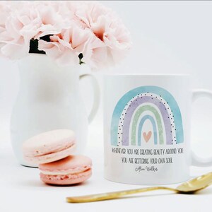 Alice Walker Quote Mug / Rainbow Coffee Mug / Interior Decorator Gift / Rainbow Mug / Gift for Designer / Hairdresser Gift / Florist Gift image 3