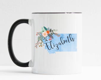 Montana Mug / Personalized Mug / Custom State Mug / Friend Gift / Montana Gift /  11 or 15 oz / Going Away Gift / Moving Gift / 1