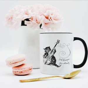 Just Stringin' You Along Cat Mug / Violin Mug / Music Lover Gift / Cello Gift / Violin Gift / Cute Mug image 1