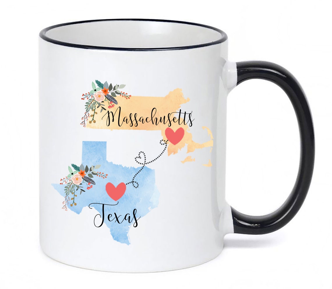 Massachusetts Texas Mug / Texas Massachusetts Mug / Etsy