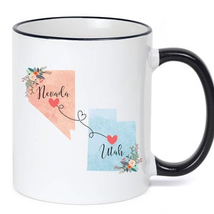 Utah Nevada Mug / Nevada Utah Mug / Utah to Nevada Gift / Nevada to Utah Cup / Hostess Gift 11 or 15 oz