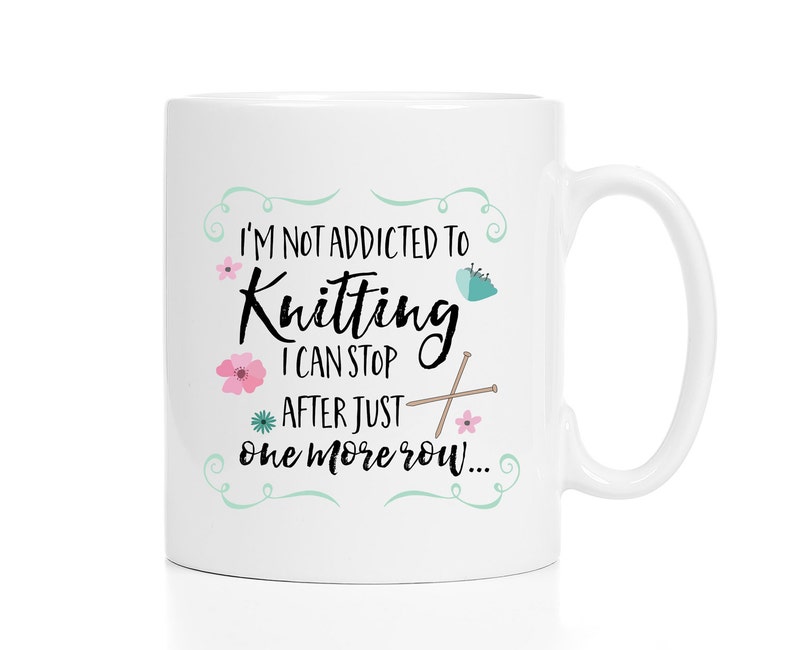 Knitting Mug / Gift for Knitter / Knitting Gift / Knitter Gift / Knitting Coffee Mug / Gift for Knitter / Knitter Mug / 11 or 15 oz image 1